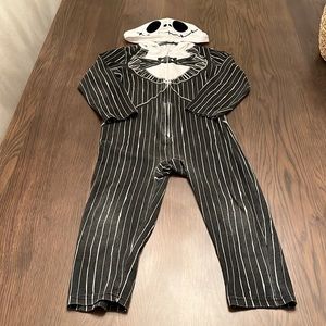 Jack skellington costume, jumpsuit, 4t